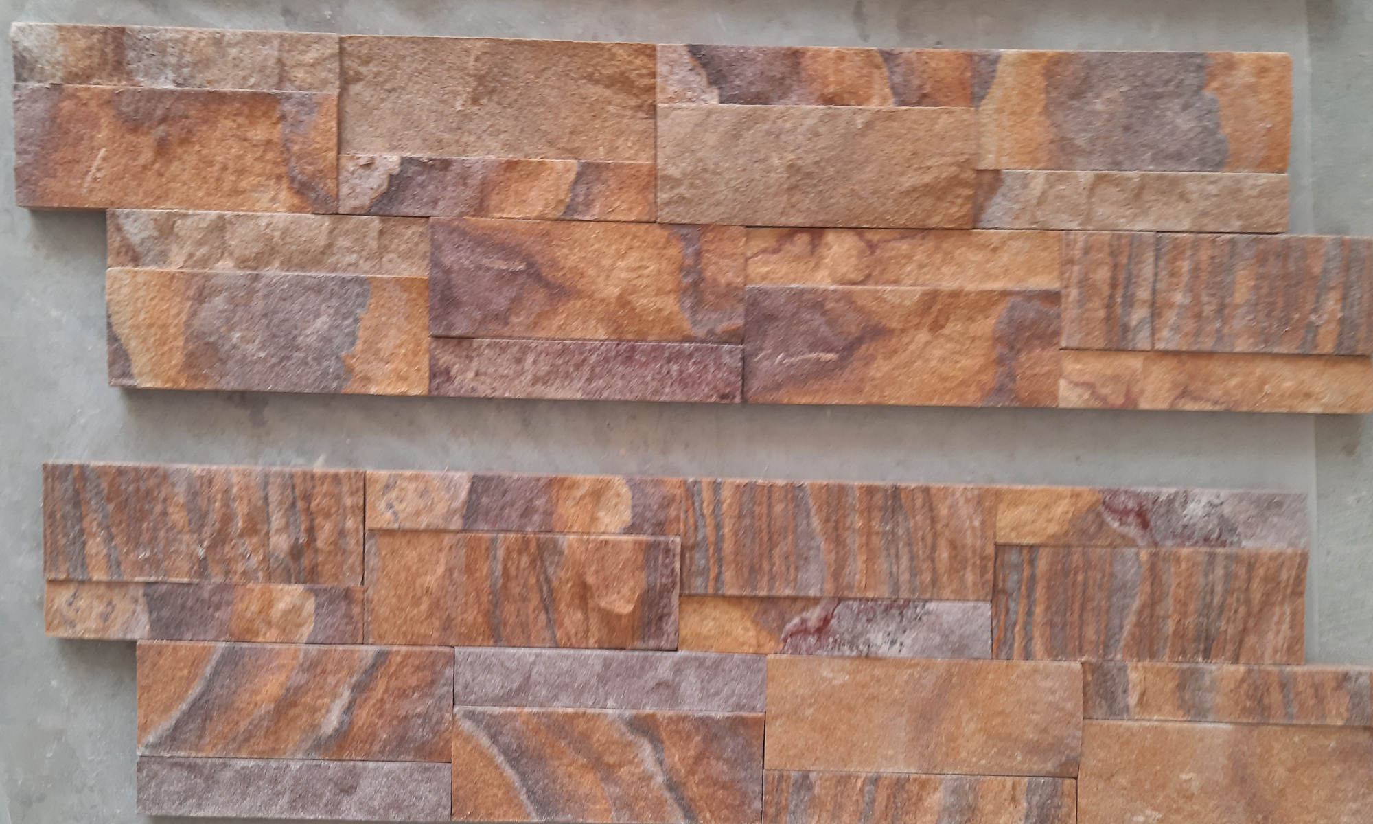 Multicolored Split Face Wall Cladding Stone Tile